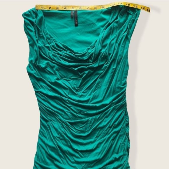 🌹2/$15 Maurices Ruched Green Blouse Sleeveless Wo - Picture 8 of 13